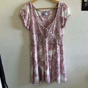 Urban outfitters pink renaissance print dress